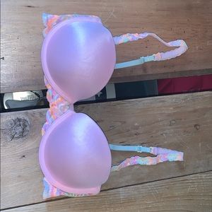Pink/VS push up bra with Removable straps